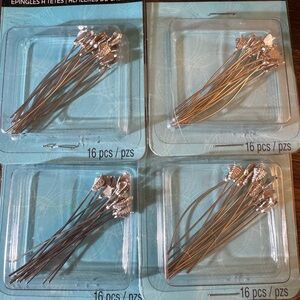 4 pack LOT Silver Head Pins